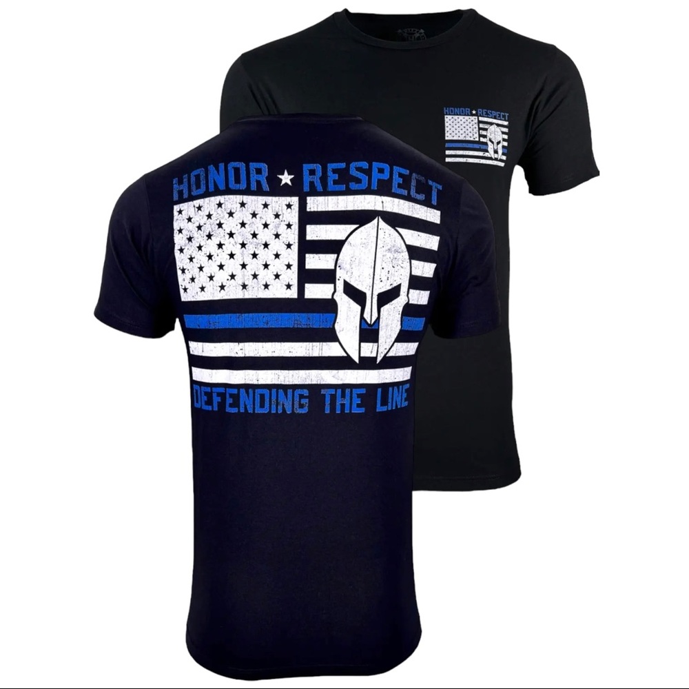 Howitzer Style Men's T-Shirt Defend The Line Military Grunt MFG